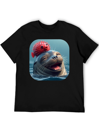 Seal and Pufferfish Graphic Tee