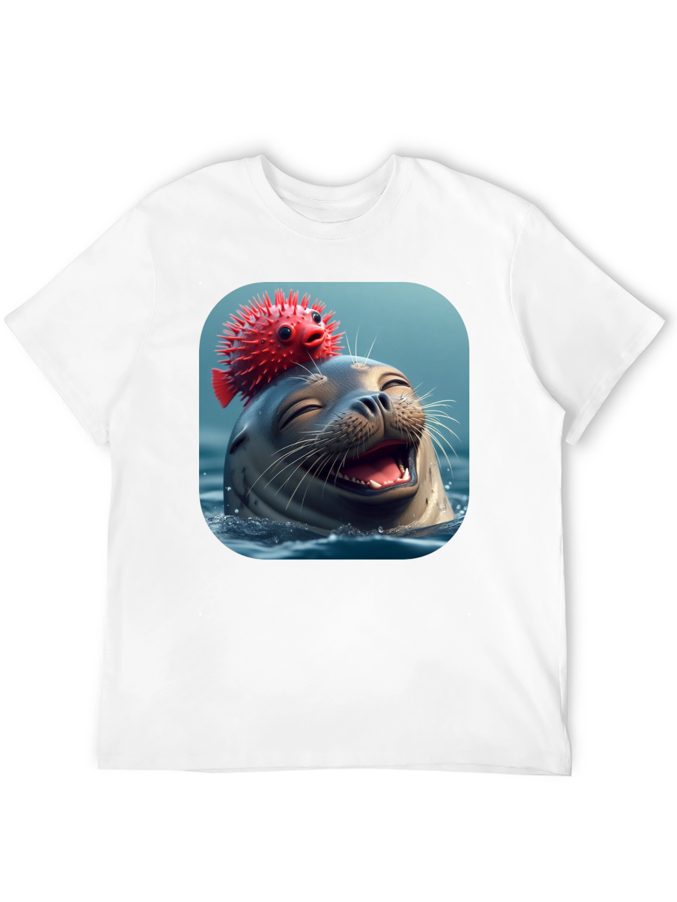 Seal and Pufferfish Graphic Tee