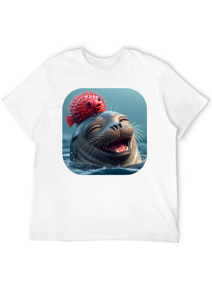 Seal and Pufferfish Graphic Tee