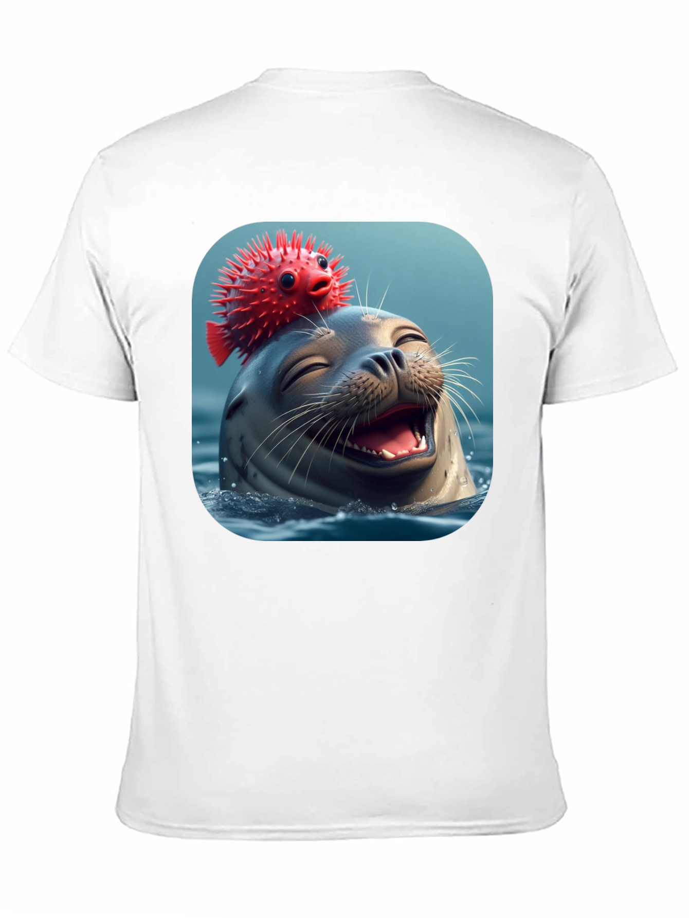 Seal and Pufferfish Graphic Tee