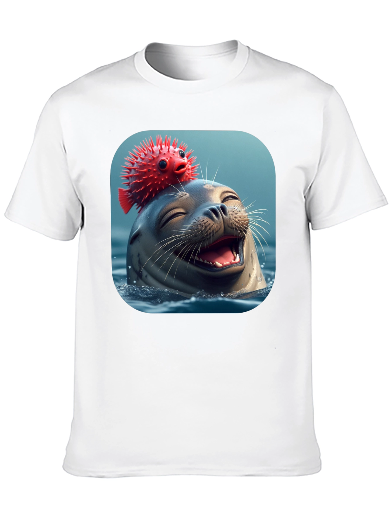 Seal and Pufferfish Graphic Tee