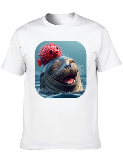 Seal and Pufferfish Graphic Tee