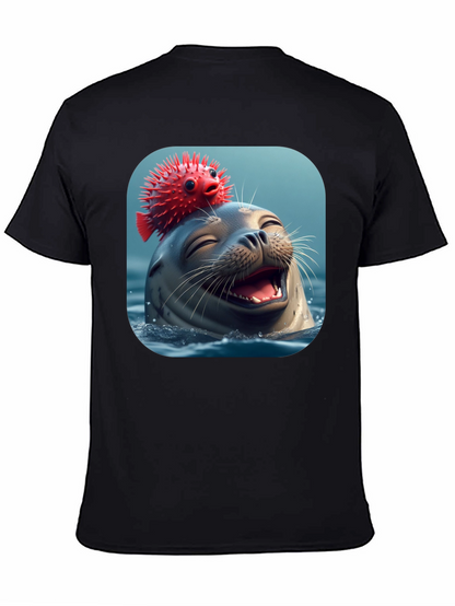 Seal and Pufferfish Graphic Tee