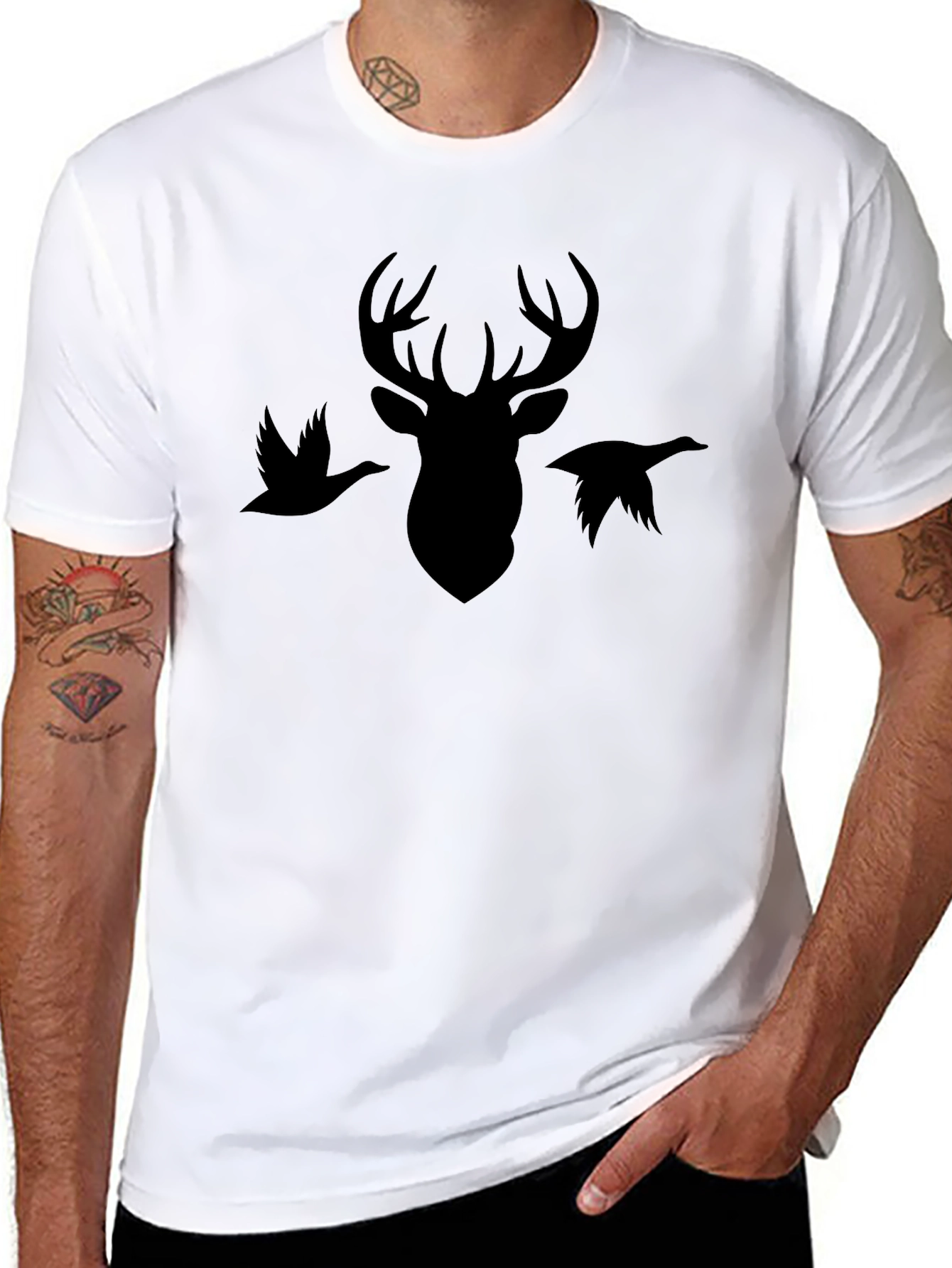 Deer Hunting T-Shirt | Mens Black Graphic Tee