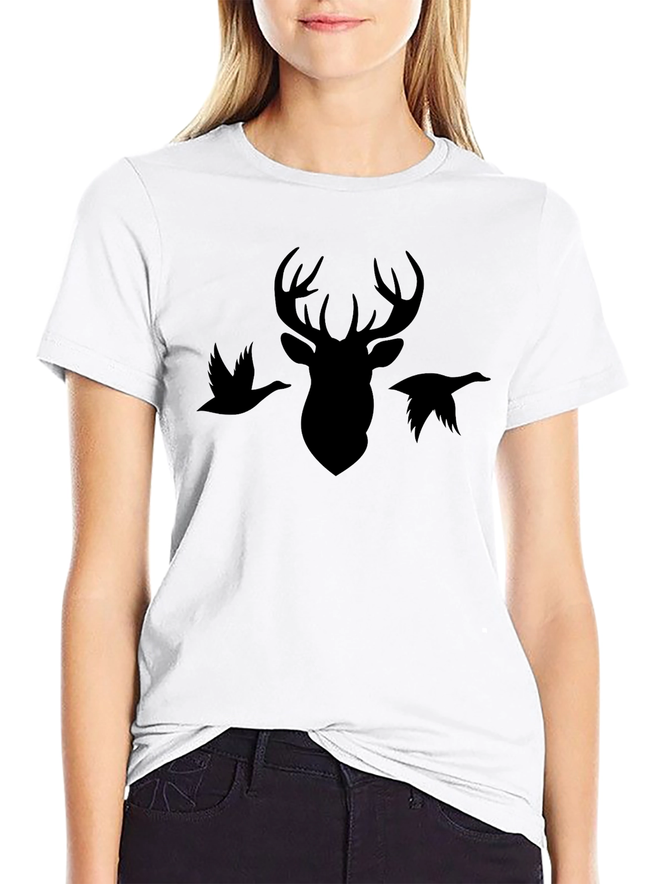 Deer Hunting T-Shirt | Mens Black Graphic Tee