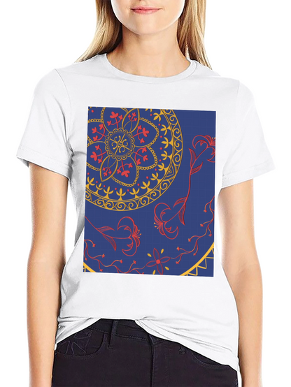 Blue Mandala Graphic Tee - Stylish Print T-Shirt