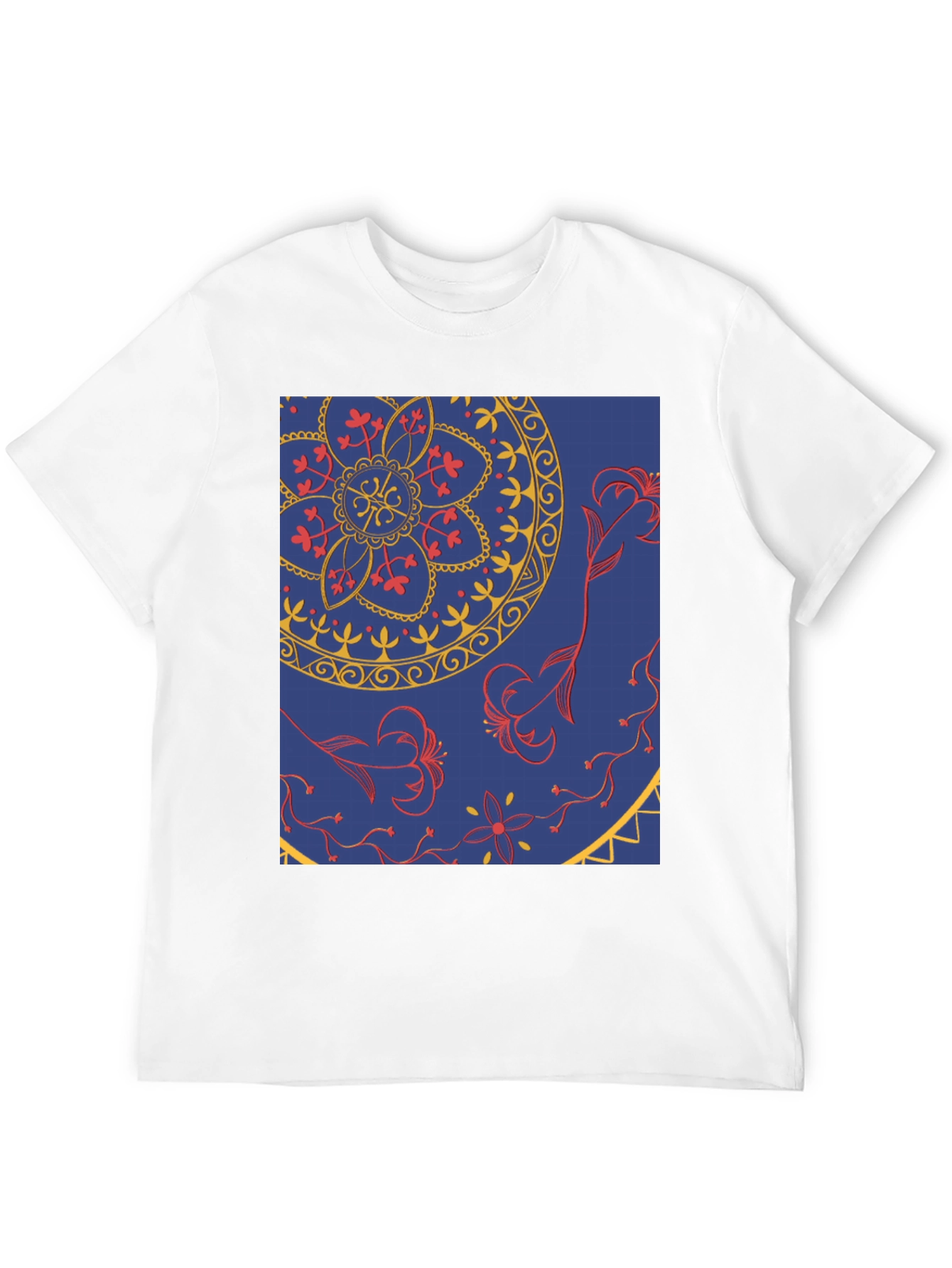 Blue Mandala Graphic Tee - Stylish Print T-Shirt