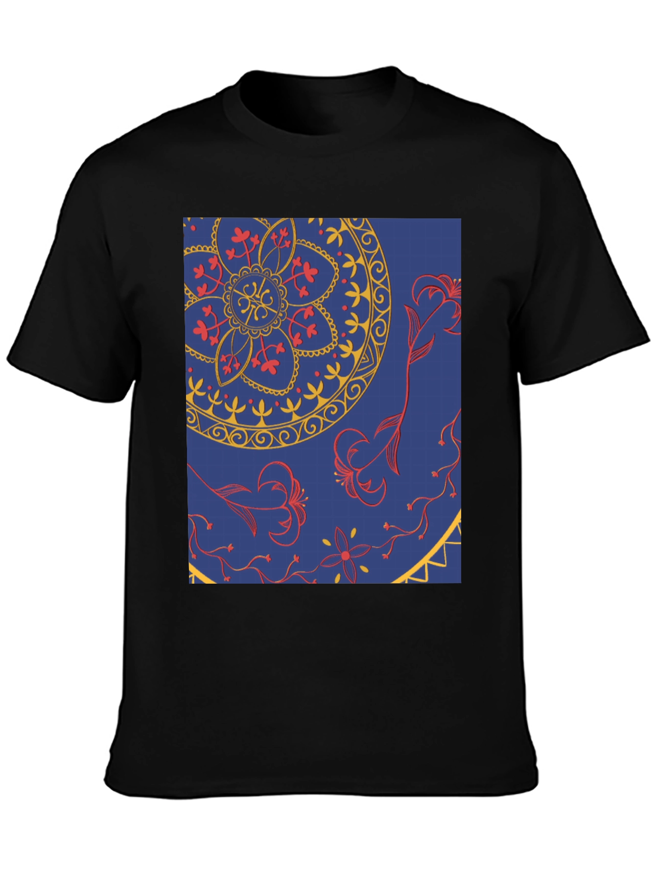 Blue Mandala Graphic Tee - Stylish Print T-Shirt