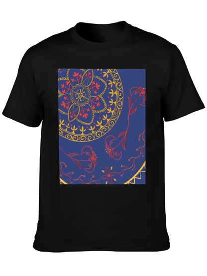 Blue Mandala Graphic Tee - Stylish Print T-Shirt