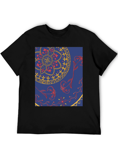 Blue Mandala Graphic Tee - Stylish Print T-Shirt