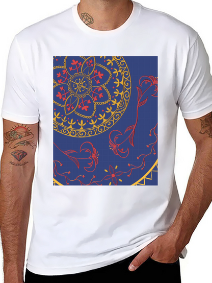 Blue Mandala Graphic Tee - Stylish Print T-Shirt