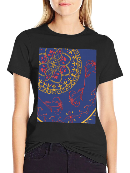 Blue Mandala Graphic Tee - Stylish Print T-Shirt
