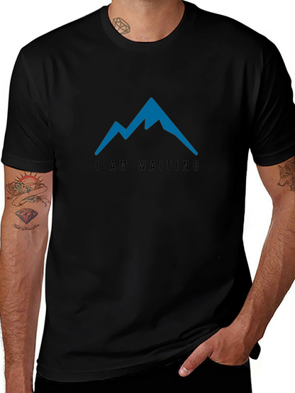 I am Waiting Mountain Tee - Mens Black T-Shirt