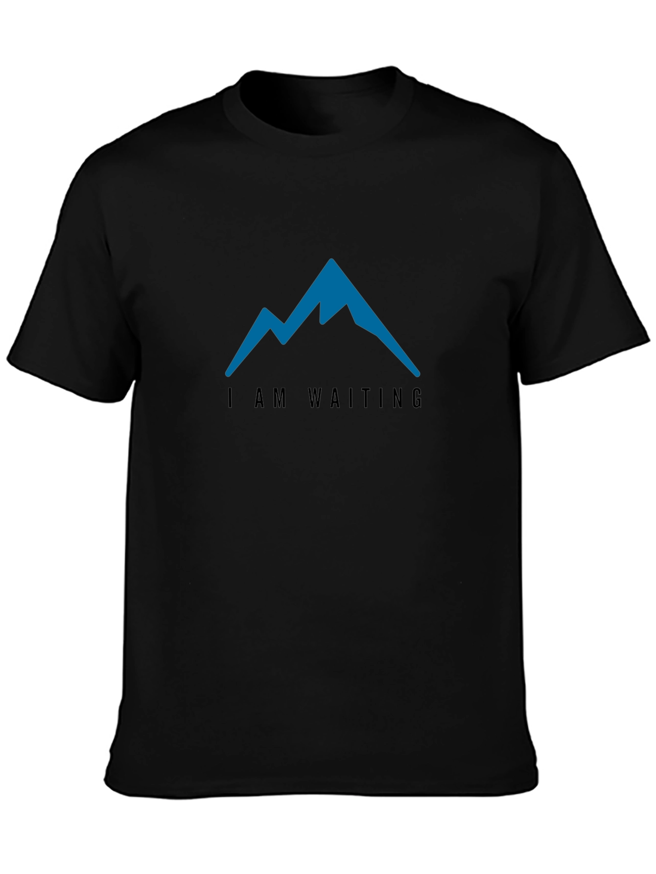 I am Waiting Mountain Tee - Mens Black T-Shirt