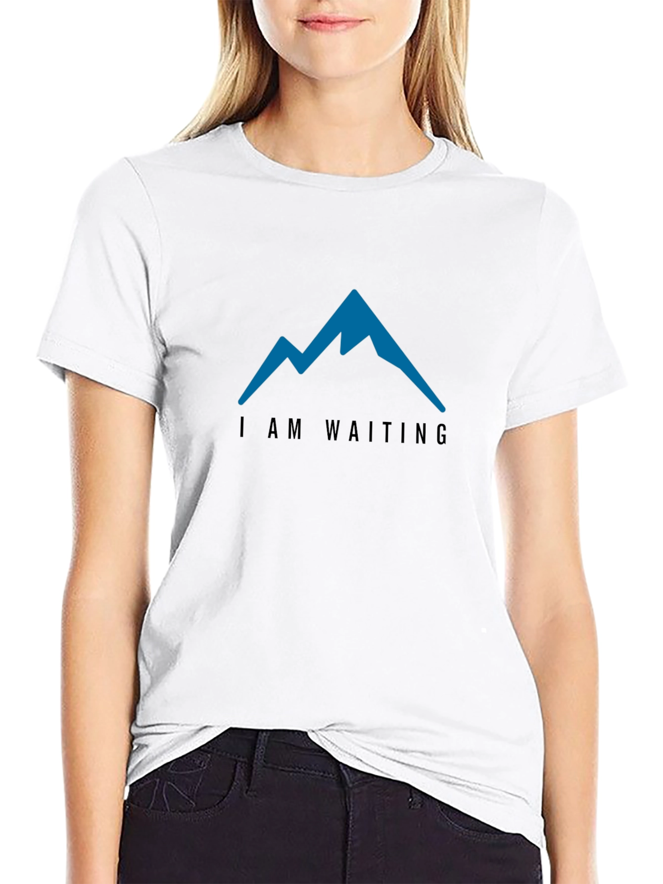 I am Waiting Mountain Tee - Mens Black T-Shirt