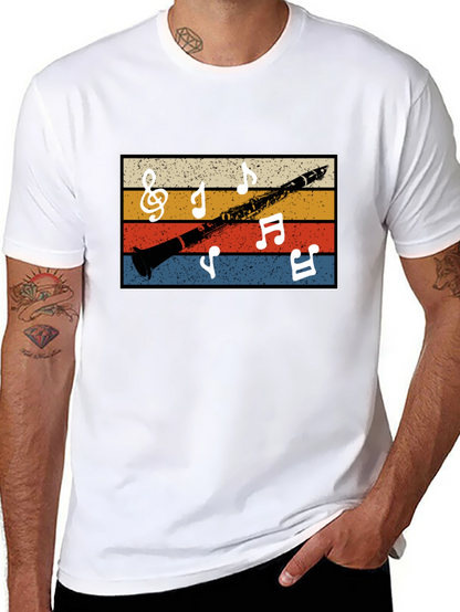 Retro Clarinet Music Notes Tee