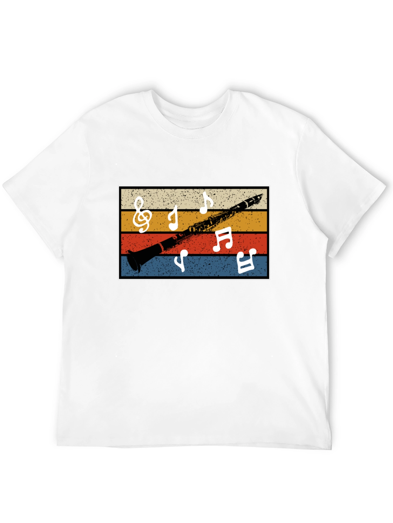 Retro Clarinet Music Notes Tee