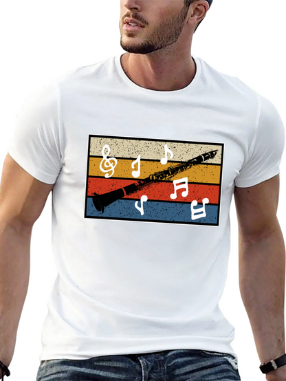 Retro Clarinet Music Notes Tee