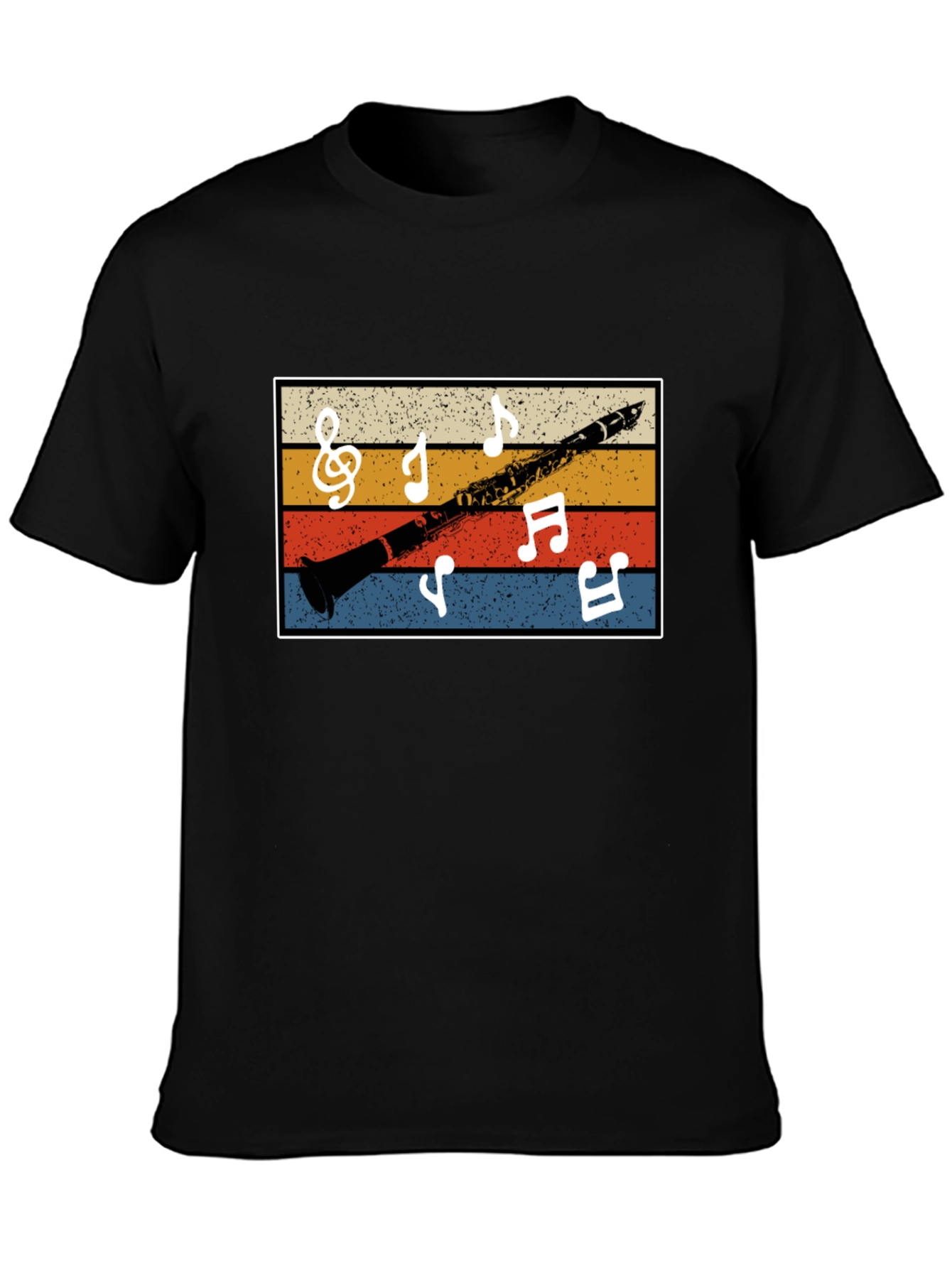 Retro Clarinet Music Notes Tee
