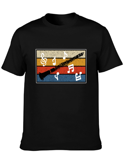 Retro Clarinet Music Notes Tee