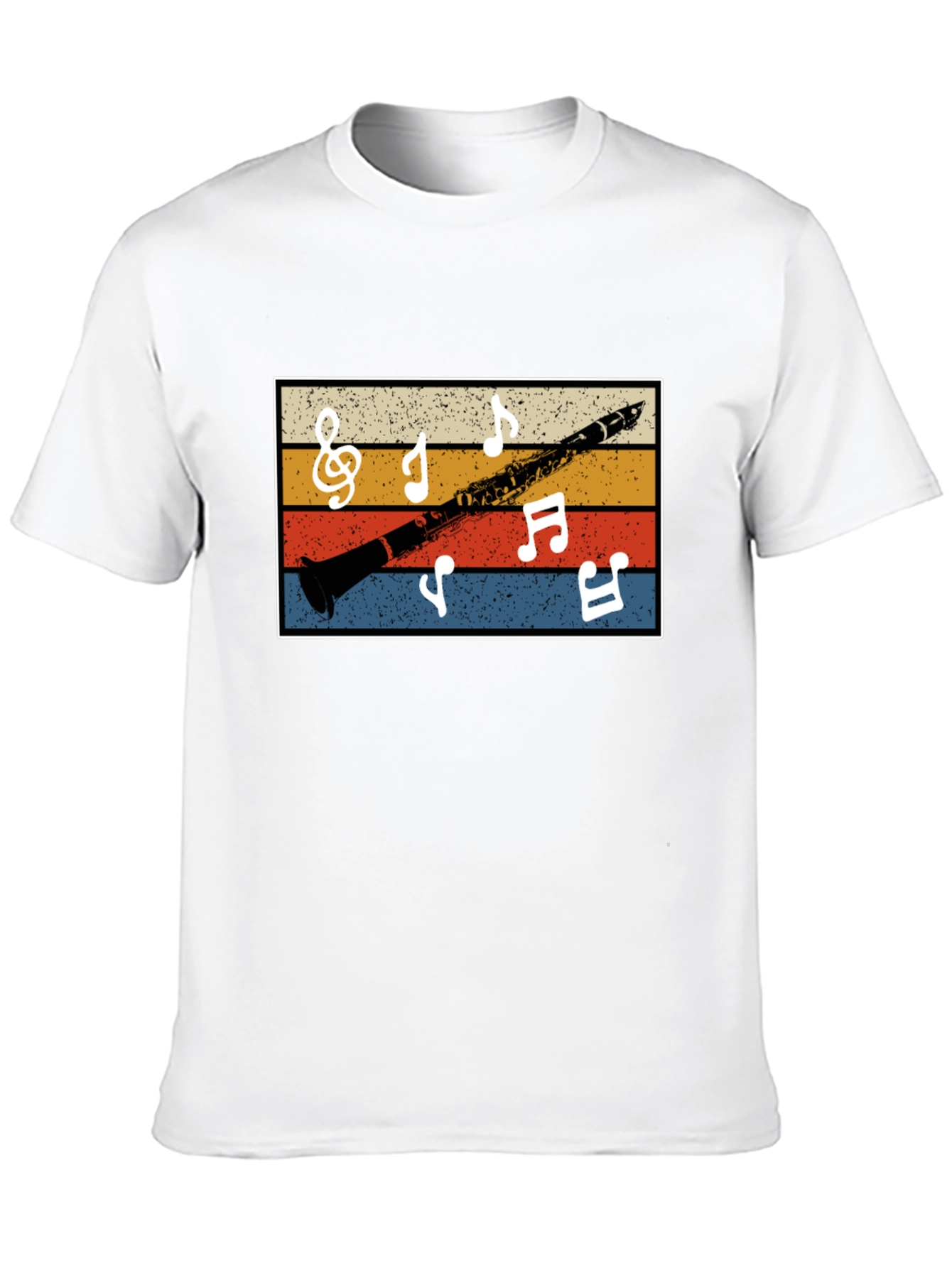 Retro Clarinet Music Notes Tee