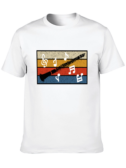 Retro Clarinet Music Notes Tee