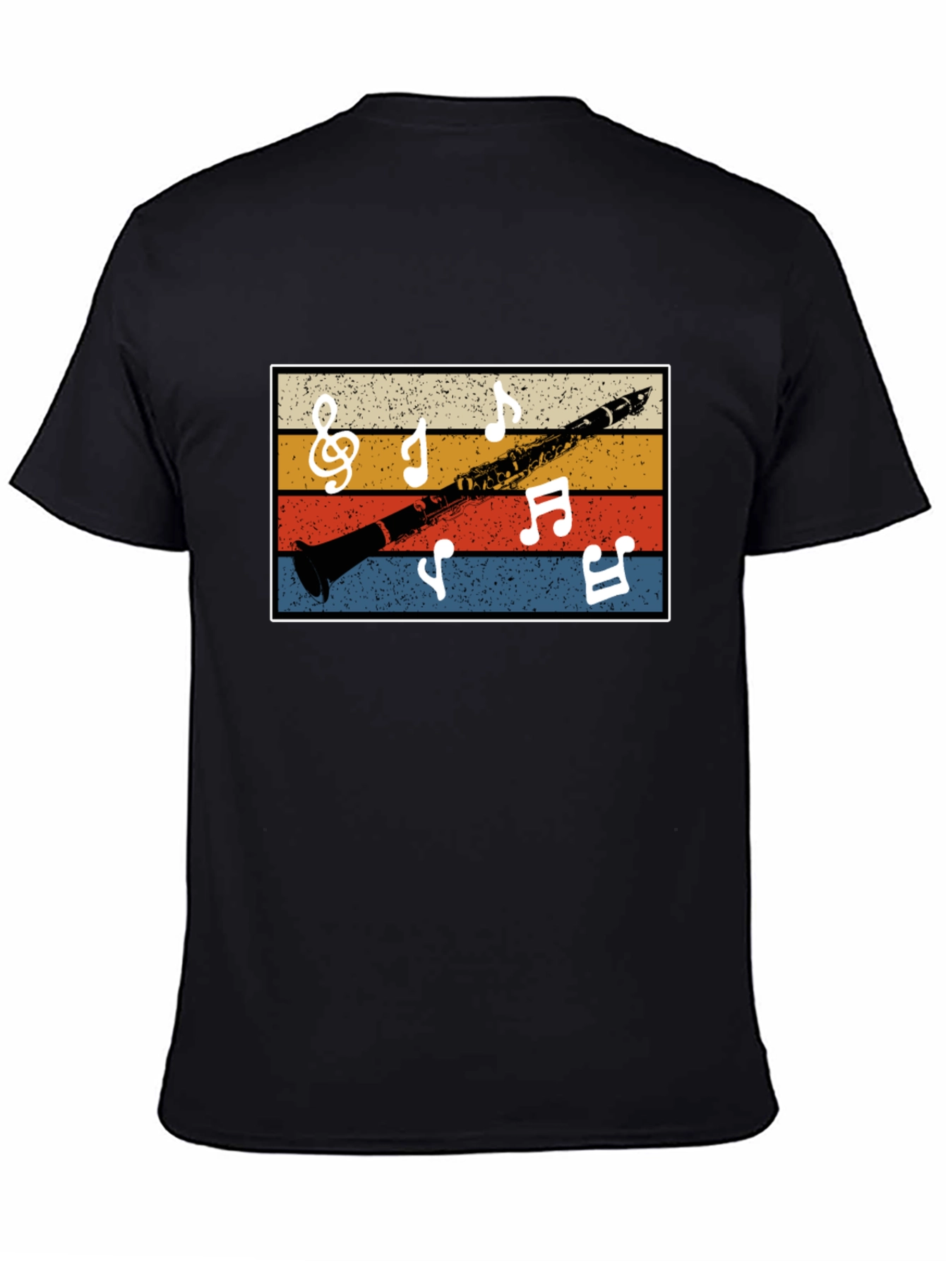 Retro Clarinet Music Notes Tee