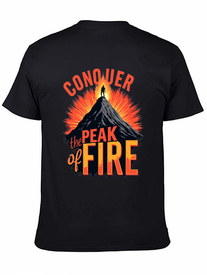 Conquer the Peak of Fire Graphic Tee