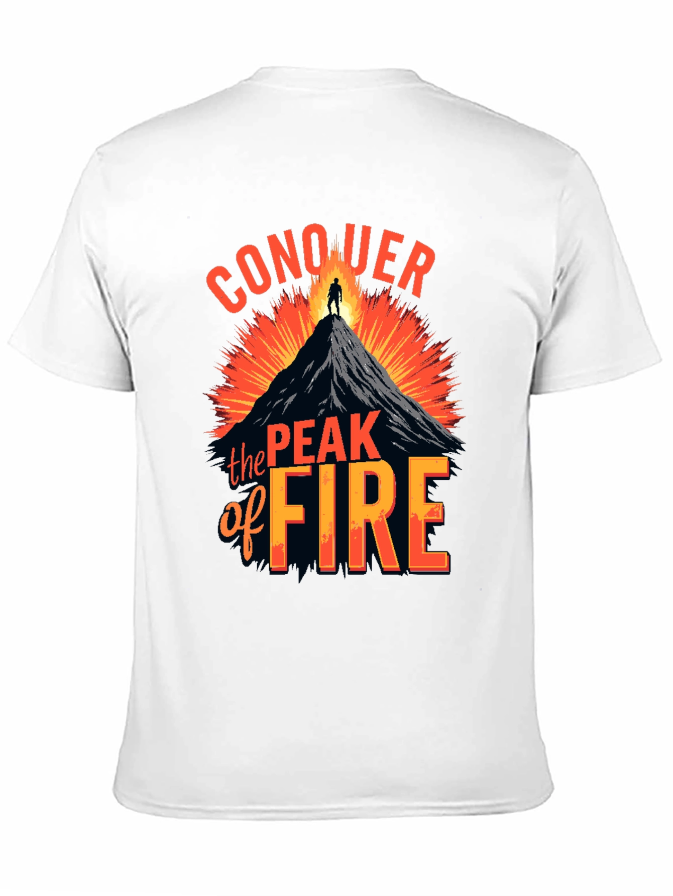 Conquer the Peak of Fire Graphic Tee