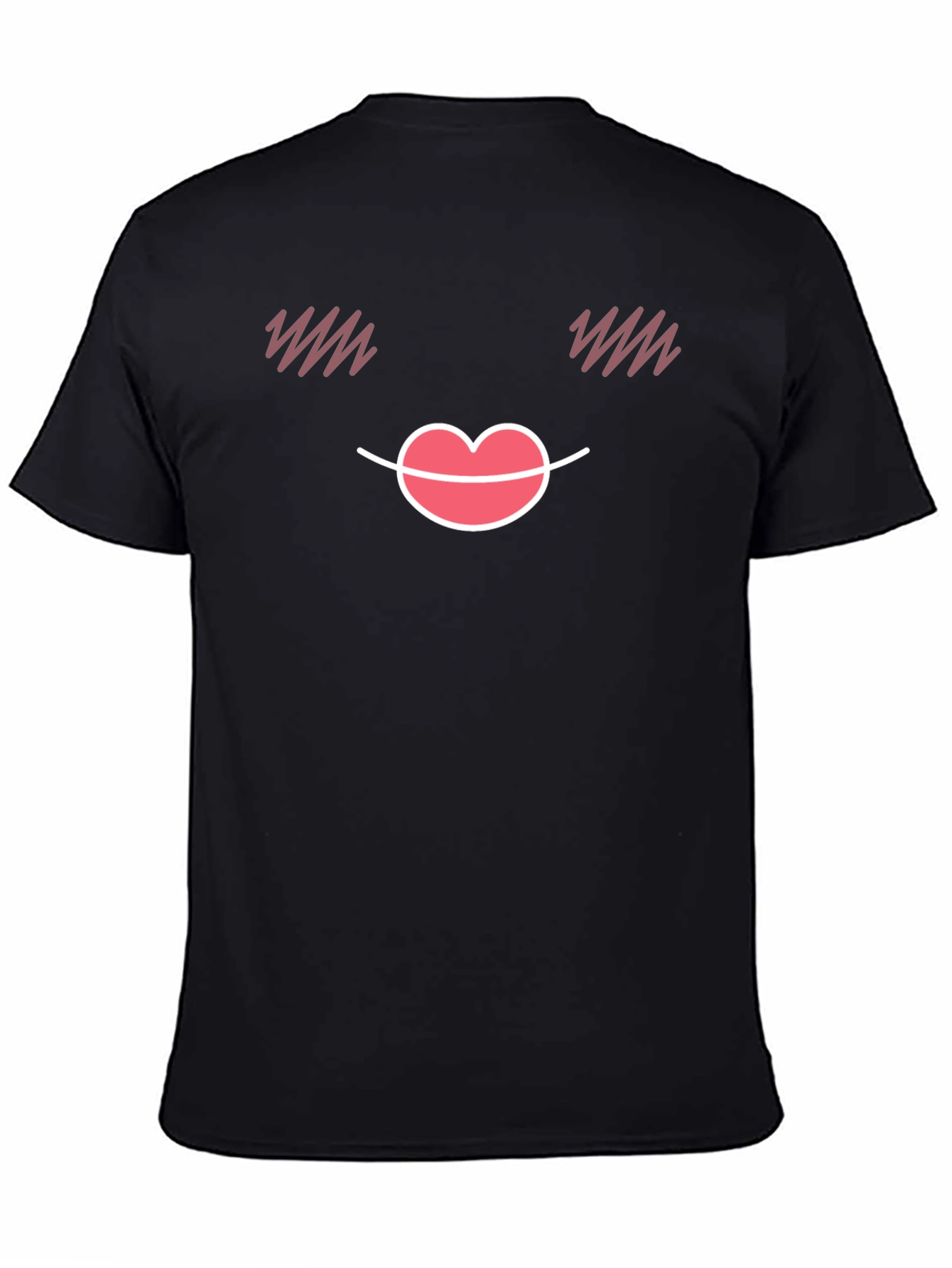 Cute Emoji Face Black T-Shirt