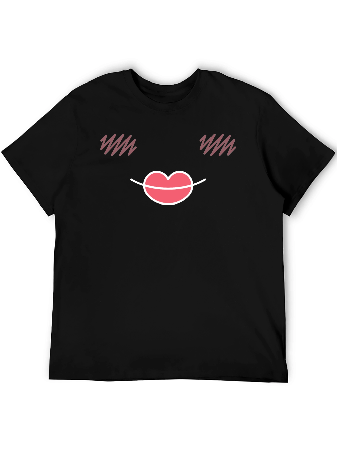 Cute Emoji Face Black T-Shirt