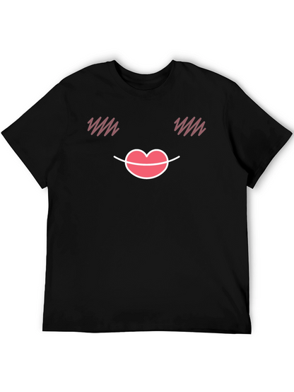 Cute Emoji Face Black T-Shirt