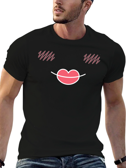 Cute Emoji Face Black T-Shirt