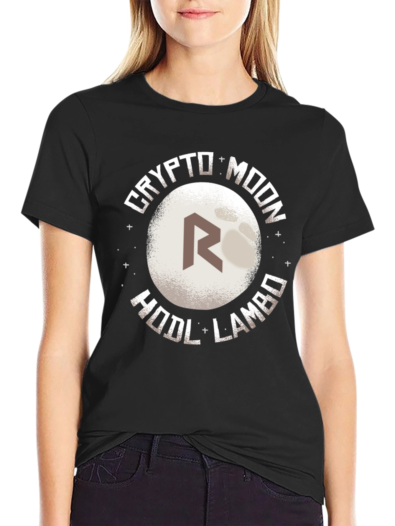 Crypto Moon HODL Lambo Graphic Tee