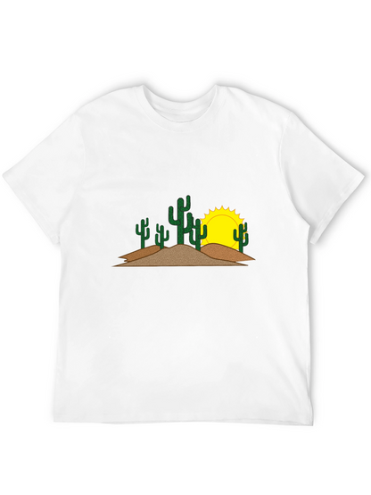 Cactus & Sun Graphic Tee - Black