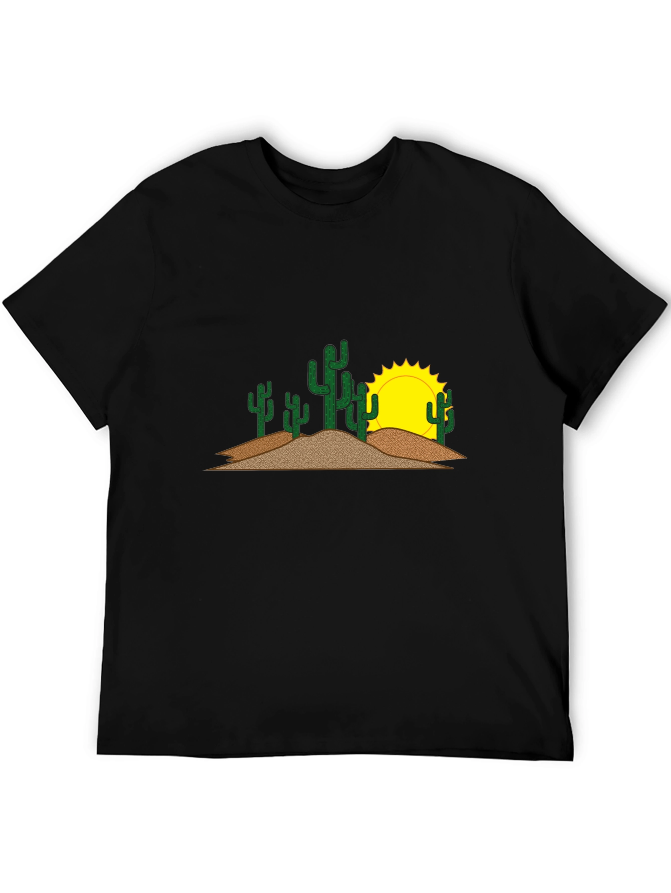 Cactus & Sun Graphic Tee - Black
