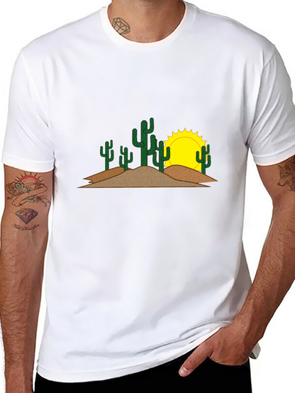 Cactus & Sun Graphic Tee - Black