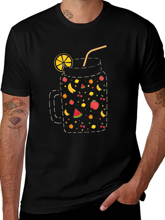 Fruit Cocktail T-Shirt - Black Graphic Tee