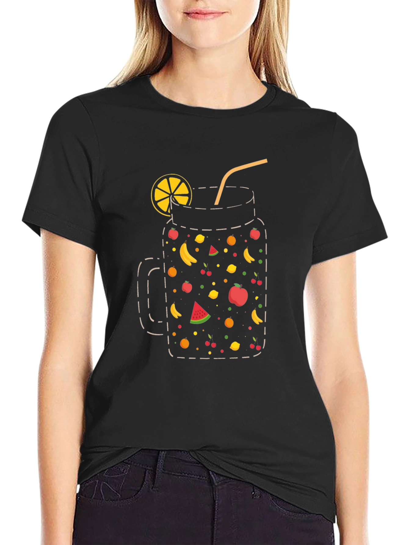 Fruit Cocktail T-Shirt - Black Graphic Tee