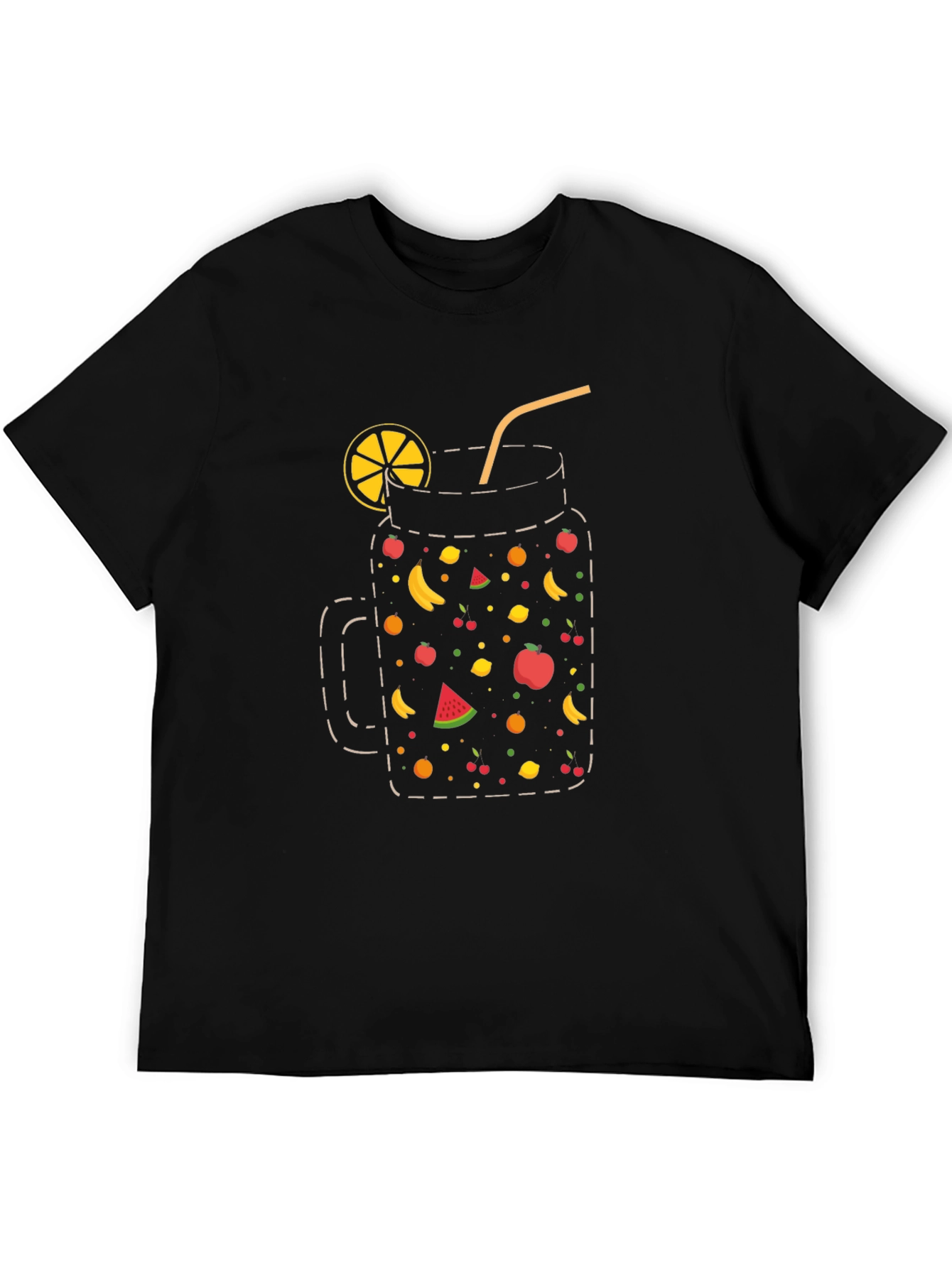 Fruit Cocktail T-Shirt - Black Graphic Tee