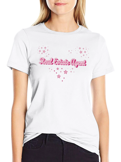 Real Estate Agent Star T-Shirt - Black