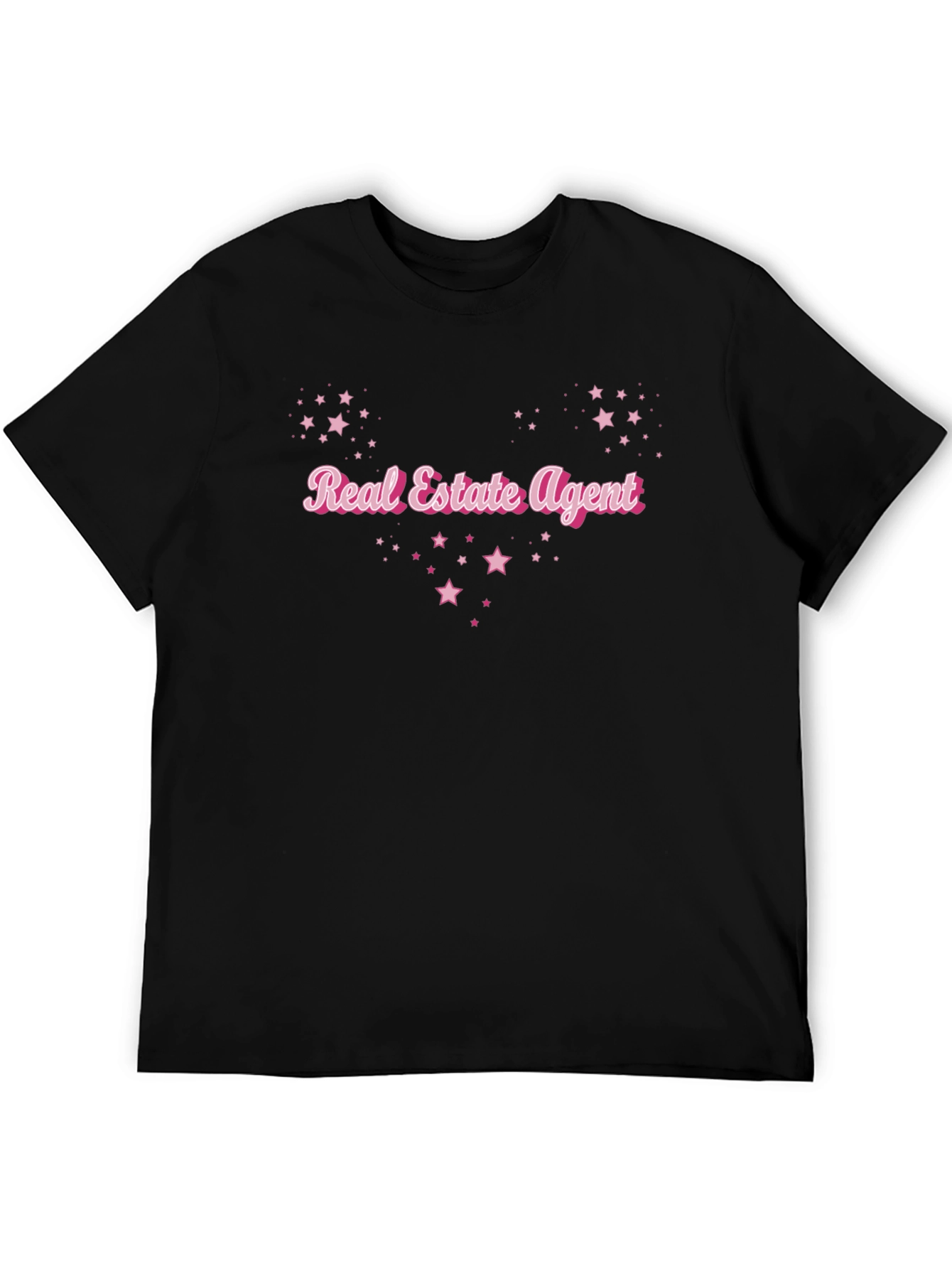Real Estate Agent Star T-Shirt - Black