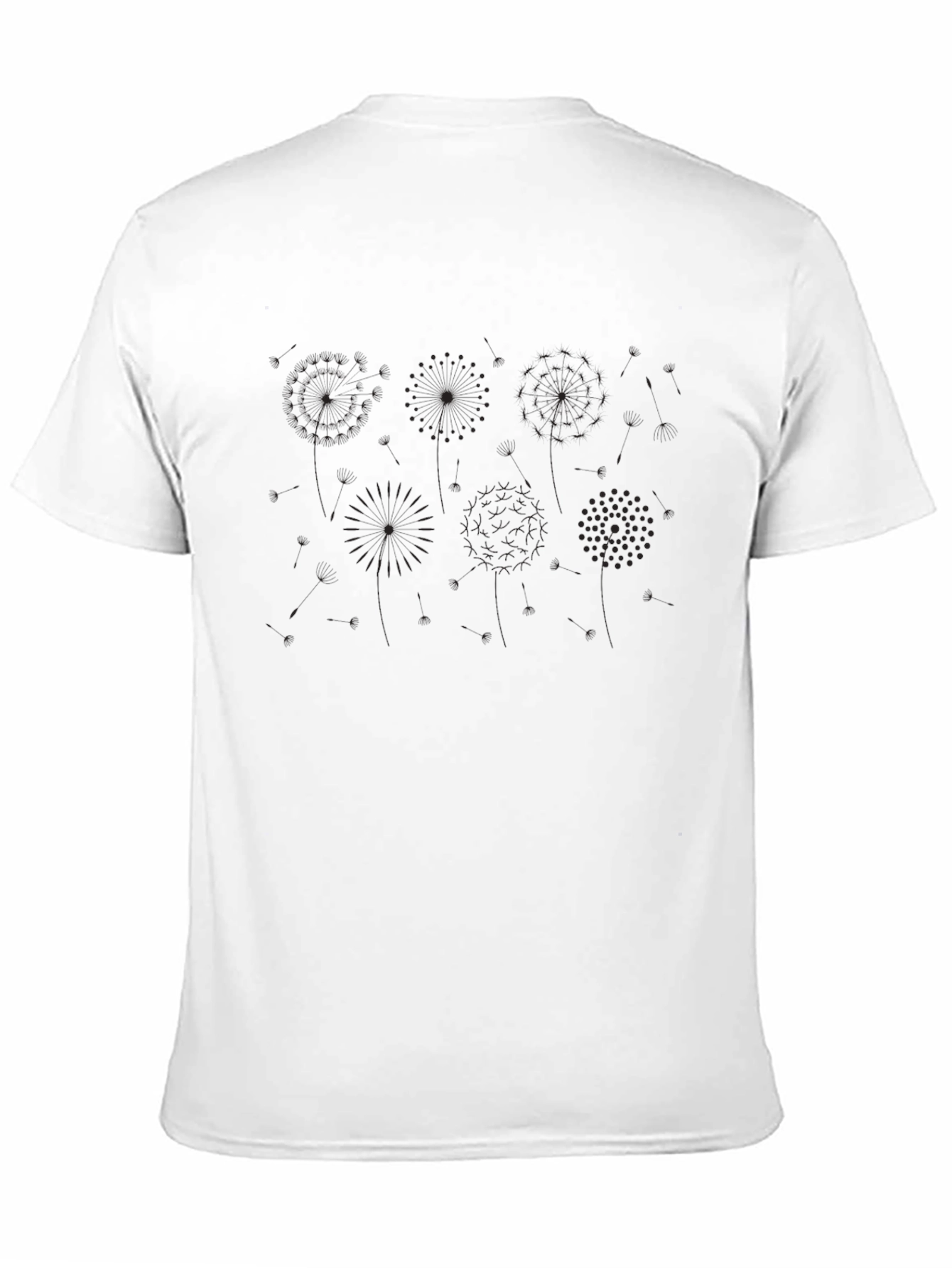 Mens Black Dandelion Graphic Tee
