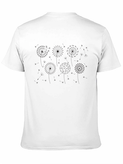 Mens Black Dandelion Graphic Tee
