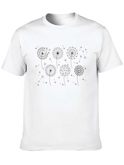Mens Black Dandelion Graphic Tee
