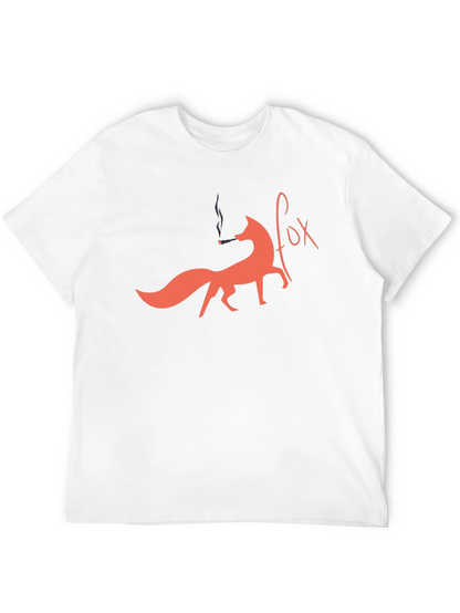 Smoking Fox Graphic Tee - Unique Design