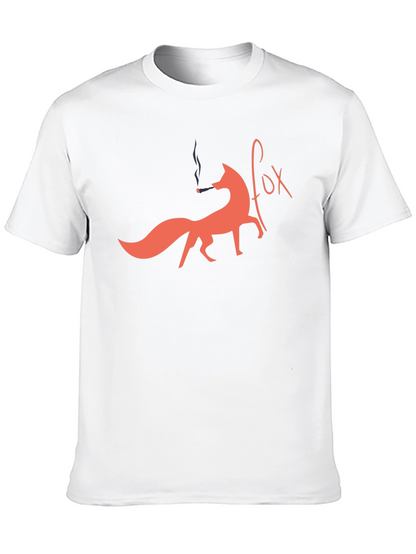 Smoking Fox Graphic Tee - Unique Design