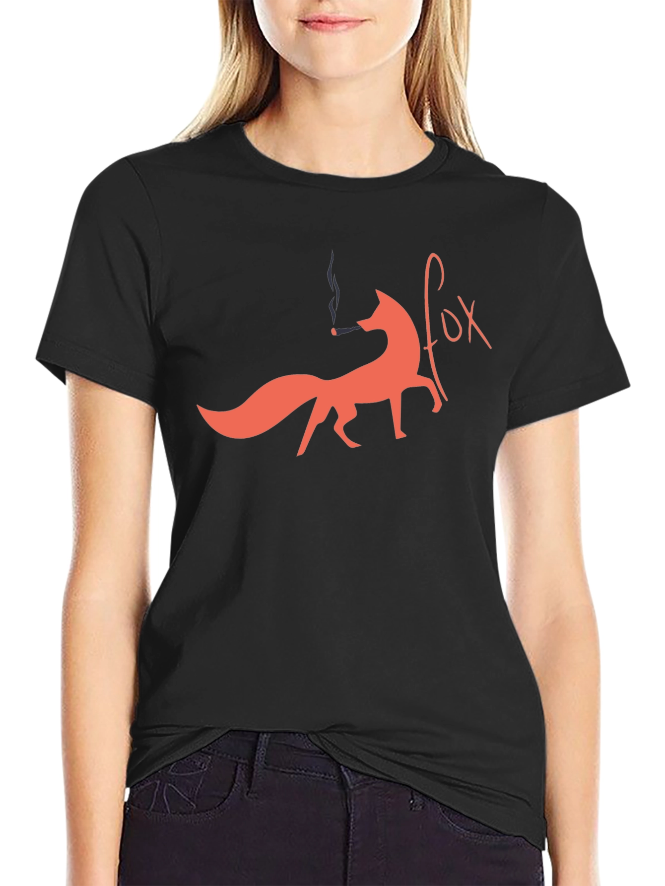 Smoking Fox Graphic Tee - Unique Design