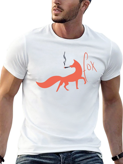 Smoking Fox Graphic Tee - Unique Design