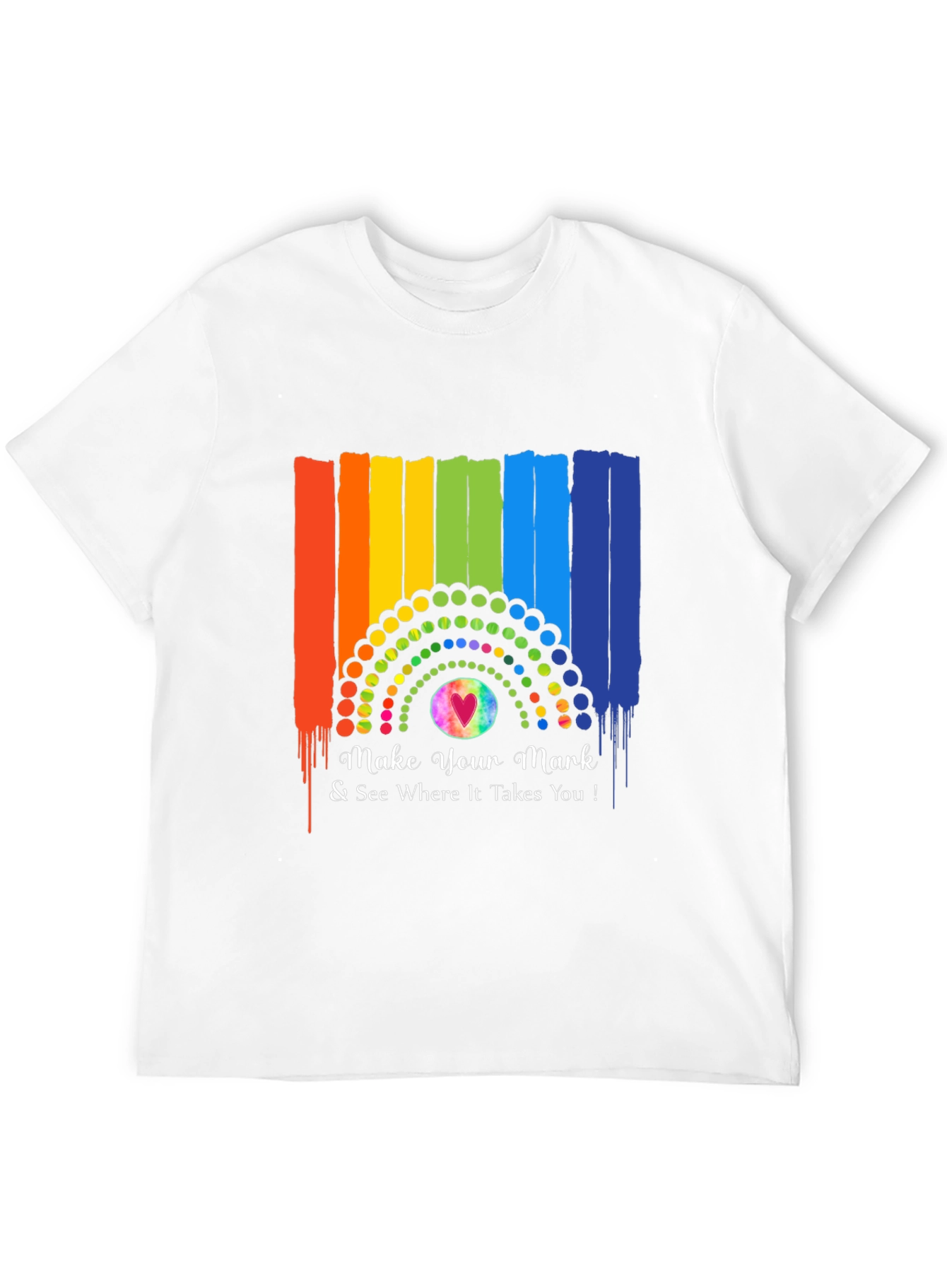 Make Your Mark Rainbow Graphic T-Shirt